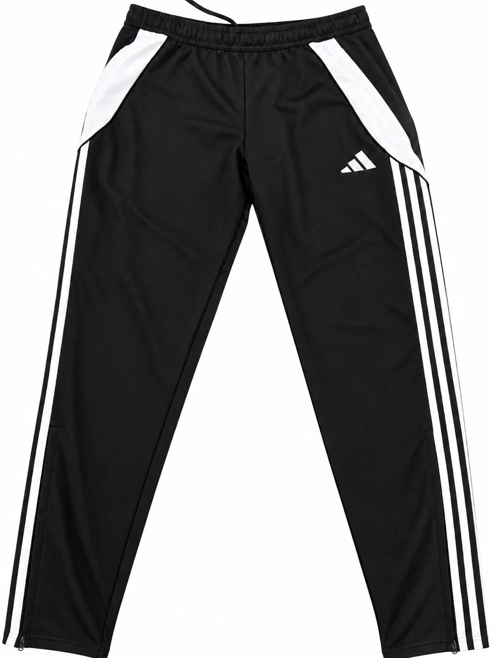 adidas Black Joggers with White Stripe Accents